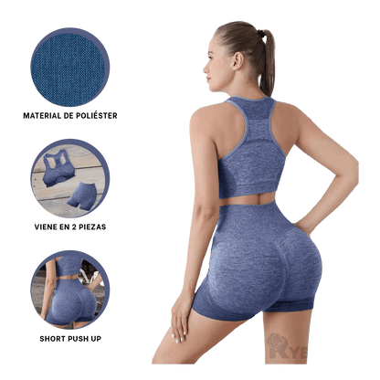 Conjunto deportivo de yoga sin costuras